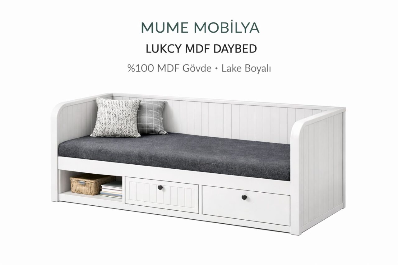 MUME Lucky MDF Daybed Beyaz