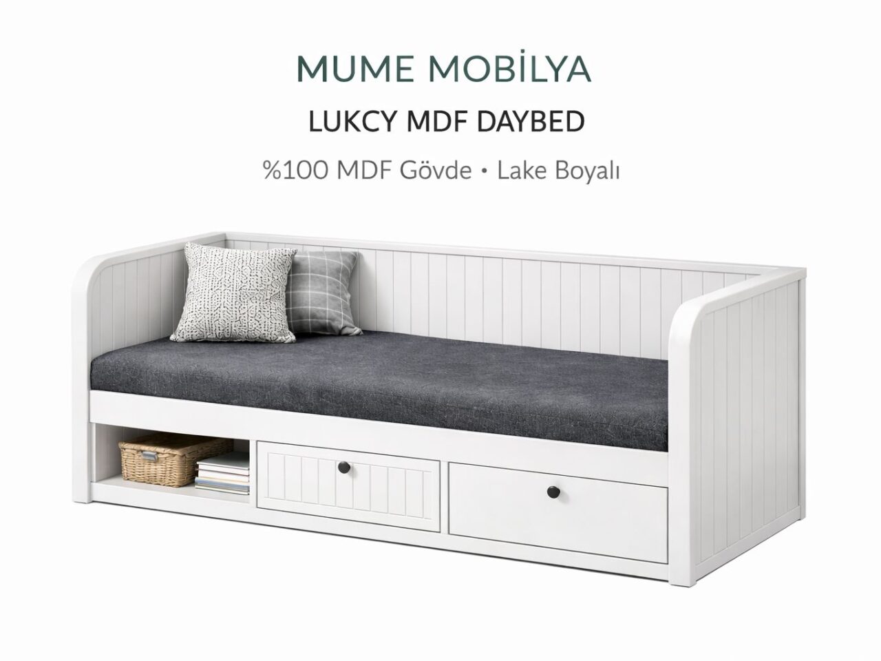 MUME Lucky MDF Daybed Beyaz