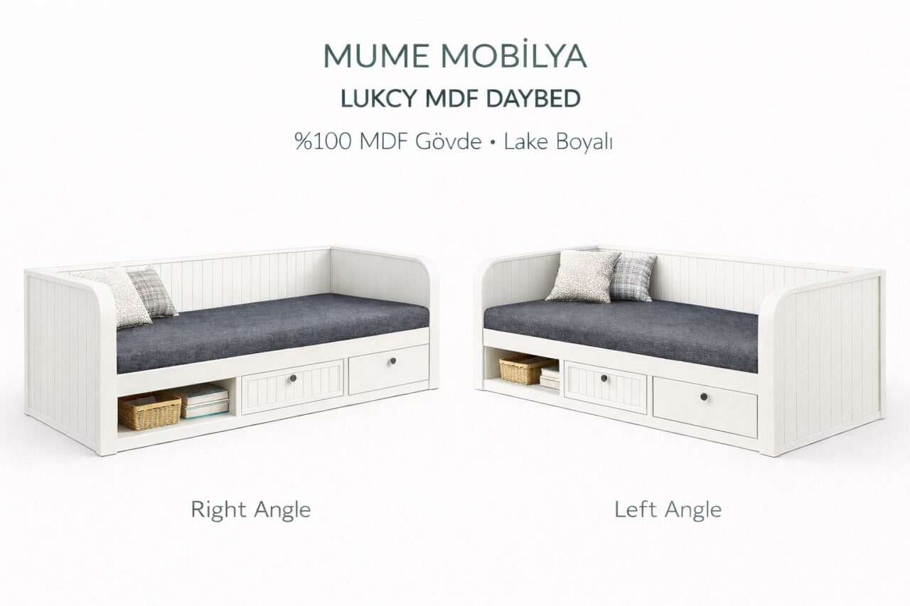 MUME Lucky MDF Daybed Beyaz (2)
