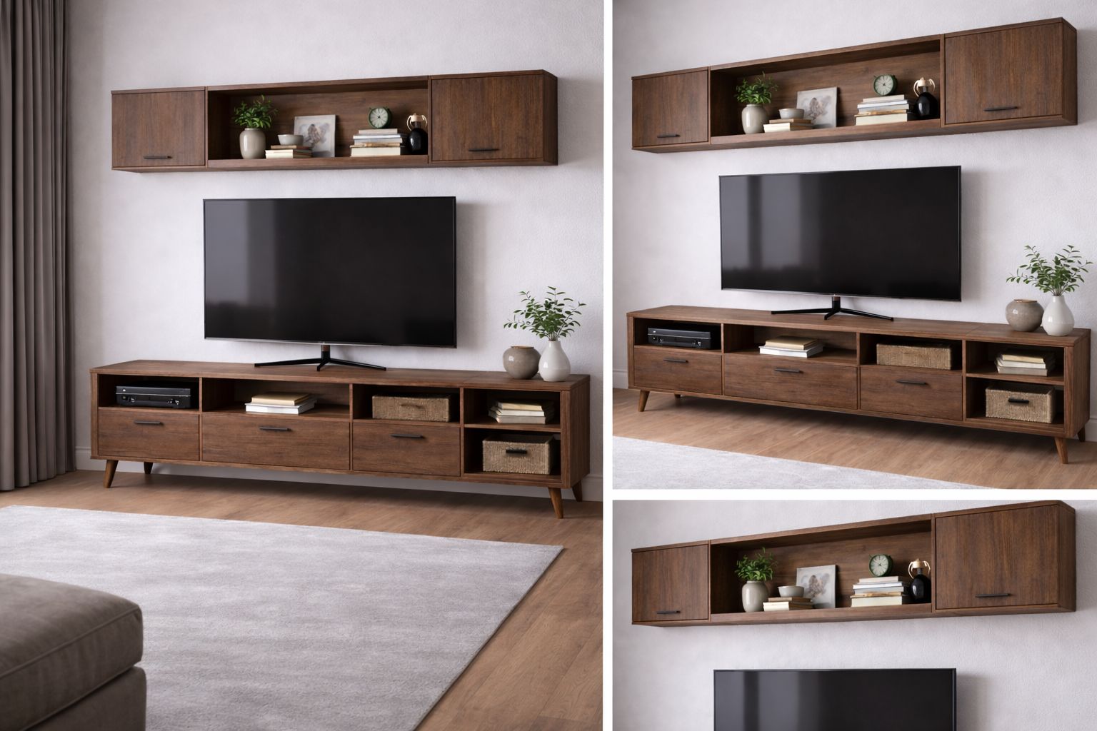 MUME Nora 2 Tv ünitesi 200cm Ceviz - Görsel 2