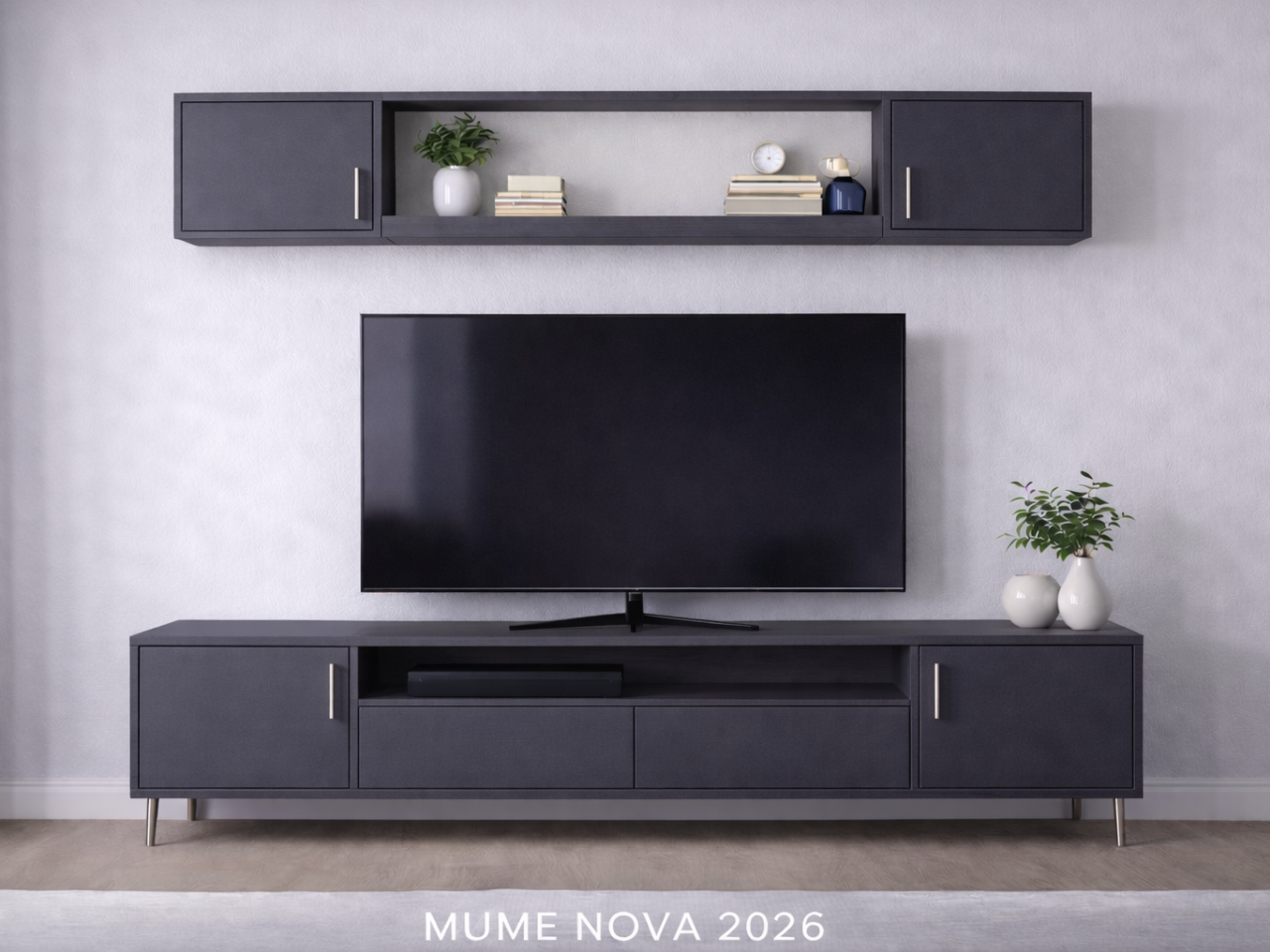 MUME Nova Tv ünitesi 200cm Antresit Gri
